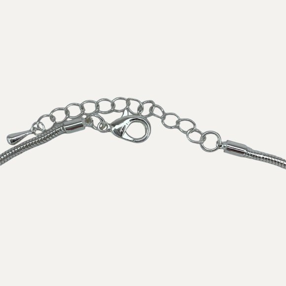 Necklace, Gold & Silver Tone, 18"-20", Vintage Hammered Designs, Snake Chain - Picture 4 of 5